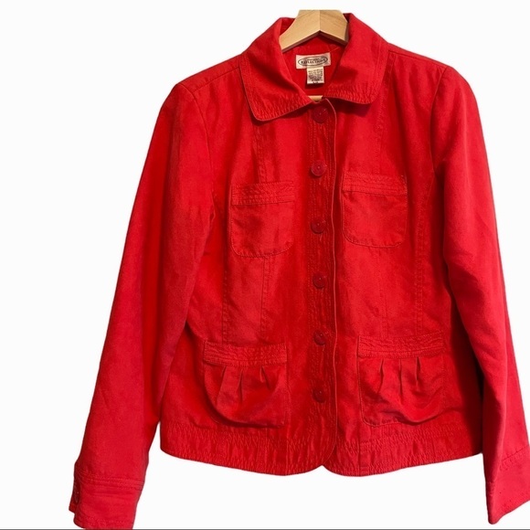 Northern Reflections bright red velvet feel jacket - Picture 1 of 9
